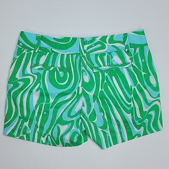 Lilly Pulitzer Women's The Chipper Short in Green Blue White Size 0 ALTERED FLAW - Picture 4 of 13